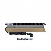 Ampconnect 191U 8 Yol Alman Tip On/Off Işıklı Anahtarlı Alü. Pdu - 2