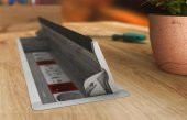 Cantekstore 5 Modül Masa Üstü Basaç Fırçalı Priz Kasası - 5