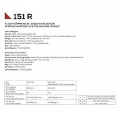 Kale 151-R Oda Kapısı Kilidi Oval Ayna 40 mm - 5