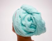 Mikrofiber Saç - Baş Havlusu - Açık Turkuaz  Nabaiji Meridyendukkan - 3