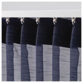 Tül Perde-Fon Perde /2 Kanat, MeridyenDukkan Koyu Mavi Renk 145x300 cm - 3
