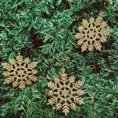 Asılabilir Yılbaşı Yeniyıl Ağacı Süsü 10cm Kar Tanesi ALTIN Christmas Tree Ornaments Yeni Yıl Süsleri - 1