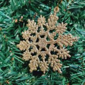 Asılabilir Yılbaşı Yeniyıl Ağacı Süsü 10cm Kar Tanesi ALTIN Christmas Tree Ornaments Yeni Yıl Süsleri - 2