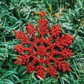 Asılabilir Yılbaşı Yeniyıl Ağacı Süsü 10cm Kar Tanesi KIRMIZI Christmas Tree Ornaments Yeni Yıl Süsleri - 2