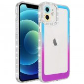 Apple iPhone 11 Kılıf Simli ve Renk Geçiş Tasarımlı Lens Korumalı Zore Park Kapak - 7