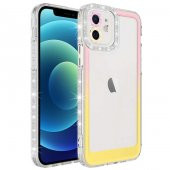 Apple iPhone 11 Kılıf Simli ve Renk Geçiş Tasarımlı Lens Korumalı Zore Park Kapak - 8