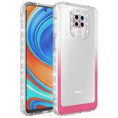 Xiaomi Redmi Note 9 Pro Kılıf Simli ve Renk Geçiş Tasarımlı Lens Korumalı Zore Park Kapak - 6