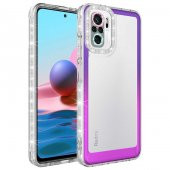 Xiaomi Redmi Note 10S Kılıf Simli ve Renk Geçiş Tasarımlı Lens Korumalı Zore Park Kapak - 4