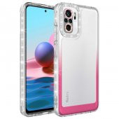 Xiaomi Redmi Note 10S Kılıf Simli ve Renk Geçiş Tasarımlı Lens Korumalı Zore Park Kapak - 6