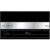 40 mm x 2800 mm Gümüş Sibu Aynalı Pleksi Şerit Mobilya Süsü - 1