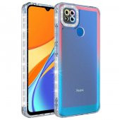 Xiaomi Redmi 9C Kılıf Simli ve Renk Geçiş Tasarımlı Lens Korumalı Zore Park Kapak - 5