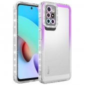 Xiaomi Redmi 10 Kılıf Simli ve Renk Geçiş Tasarımlı Lens Korumalı Zore Park Kapak - 3