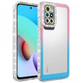 Xiaomi Redmi 10 Kılıf Simli ve Renk Geçiş Tasarımlı Lens Korumalı Zore Park Kapak - 5