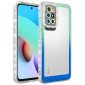 Xiaomi Redmi 10 Kılıf Simli ve Renk Geçiş Tasarımlı Lens Korumalı Zore Park Kapak - 9