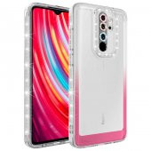 Xiaomi Redmi Note 8 Pro Kılıf Simli ve Renk Geçiş Tasarımlı Lens Korumalı Zore Park Kapak - 6