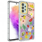 Galaxy A53 5G Kılıf Kamera Korumalı Renkli Desenli Sert Silikon Zore Korn Kapak - 3
