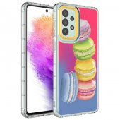 Galaxy A53 5G Kılıf Kamera Korumalı Renkli Desenli Sert Silikon Zore Korn Kapak - 9