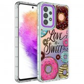 Galaxy A53 5G Kılıf Kamera Korumalı Renkli Desenli Sert Silikon Zore Korn Kapak - 10