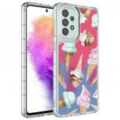 Galaxy A53 5G Kılıf Kamera Korumalı Renkli Desenli Sert Silikon Zore Korn Kapak - 12