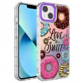 Apple iPhone 13 Kılıf Kamera Korumalı Renkli Desenli Sert Silikon Zore Korn Kapak - 11