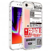 Apple iPhone 8 Kılıf Kamera Korumalı Renkli Desenli Sert Silikon Zore Korn Kapak - 5