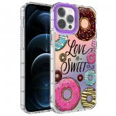Apple iPhone 13 Pro Max Kılıf Kamera Korumalı Renkli Desenli Sert Silikon Zore Korn Kapak - 11
