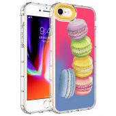 Apple iPhone SE 2022 Kılıf Kamera Korumalı Renkli Desenli Sert Silikon Zore Korn Kapak - 10