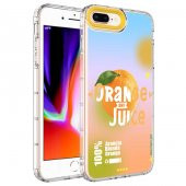Apple iPhone 8 Plus Kılıf Kamera Korumalı Renkli Desenli Sert Silikon Zore Korn Kapak - 3