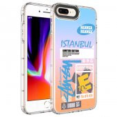 Apple iPhone 7 Plus Kılıf Kamera Korumalı Renkli Desenli Sert Silikon Zore Korn Kapak - 8