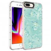 Apple iPhone 7 Plus Kılıf Kamera Korumalı Renkli Desenli Sert Silikon Zore Korn Kapak - 9