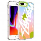 Apple iPhone 8 Plus Kılıf Kamera Korumalı Renkli Desenli Sert Silikon Zore Korn Kapak - 7