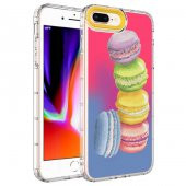 Apple iPhone 8 Plus Kılıf Kamera Korumalı Renkli Desenli Sert Silikon Zore Korn Kapak - 10