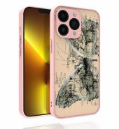 Apple iPhone 13 Pro Kılıf Desenli Kamera Korumalı Parlak Zore Nora Kapak - 6