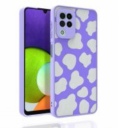 Galaxy M22 Kılıf Desenli Kamera Korumalı Parlak Zore Nora Kapak - 8