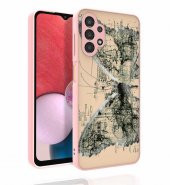 Galaxy A13 4G Kılıf Desenli Kamera Korumalı Parlak Zore Nora Kapak - 6