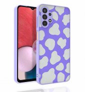 Galaxy A13 4G Kılıf Desenli Kamera Korumalı Parlak Zore Nora Kapak - 8