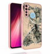 Xiaomi Redmi Note 8 Kılıf Desenli Kamera Korumalı Parlak Zore Nora Kapak - 6