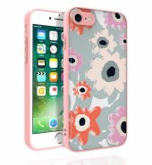 Apple iPhone SE 2020 Kılıf Desenli Kamera Korumalı Parlak Zore Nora Kapak - 7