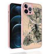 Apple iPhone 12 Pro Max Kılıf Desenli Kamera Korumalı Parlak Zore Nora Kapak - 1