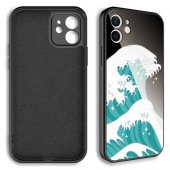 Apple iPhone 11 Kılıf Kamera Korumalı Desenli Sert Silikon Zore Epoksi Kapak - 2