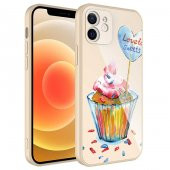 Apple iPhone 11 Kılıf Kamera Korumalı Desenli Sert Silikon Zore Epoksi Kapak - 10