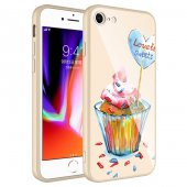 Apple iPhone 7 Kılıf Kamera Korumalı Desenli Sert Silikon Zore Epoksi Kapak - 3