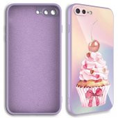 Apple iPhone 8 Plus Kılıf Kamera Korumalı Desenli Sert Silikon Zore Epoksi Kapak - 2
