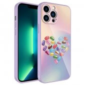Apple iPhone 12 Pro Max Kılıf Kamera Korumalı Desenli Sert Silikon Zore Epoksi Kapak - 4