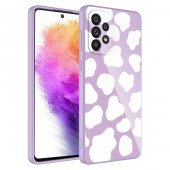 Galaxy A73 Kılıf Kamera Korumalı Desenli Sert Silikon Zore Epoksi Kapak - 5