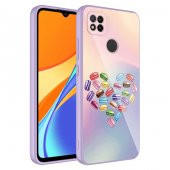 Xiaomi Redmi 9C Kılıf Kamera Korumalı Desenli Sert Silikon Zore Epoksi Kapak - 1
