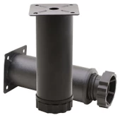 Akça Ayarlanabilir Mobilya Kanepe Koltuk Baza Yükseltme Yükseltici Ayağı Metal Ayakları 12 Cm Siyah - 4