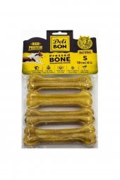 Delibon Deri Press Köpek Kemik 12 Cm 4 lü Natural - 1