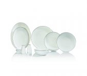 Schafer Jolly 56 Parça Bone Porselen Yemek Takımı Platin - 2