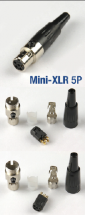 5 Pin Mini XLR Dişi Konnektör - 1